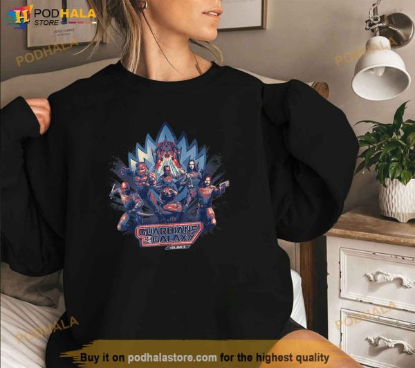 Marvel Guardians of the Galaxy Volume 3 Team Action Bowie Shirt
