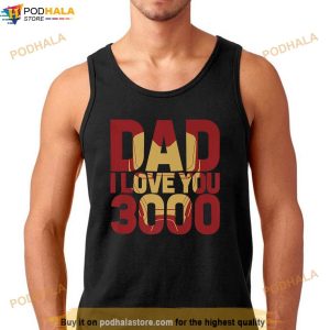 Marvel Iron Man Dad I Love You 3000 Text Fill Fathers Day Shirt 2