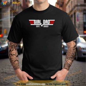 Mens Dad Est 2023 Dad To Be Gifts New Baby Daddy Fathers Day Shirt