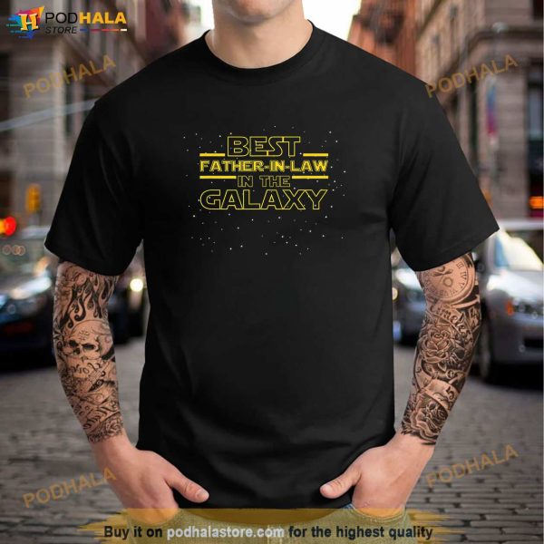Mens Father in Law Shirt Gift Best Father in Law in the Galaxy Shirt