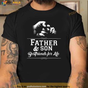 Mens Father Son Friends Fist Bump Tshirt Dad Fathers Day Family Tshirt 1
