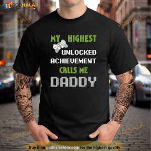 Mens Nerdy Funny Father Day Gamer Dad Daddy Men Love Video Gaming Shirt 3