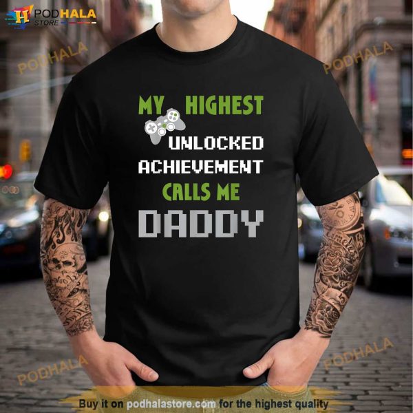 Mens Nerdy Funny Father Day Gamer Dad Daddy Men Love Video Gaming Shirt