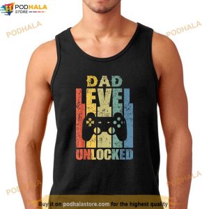 Mens Pregnancy Announcement Dad Level Unlocked Soon To Be Father Shirt 2