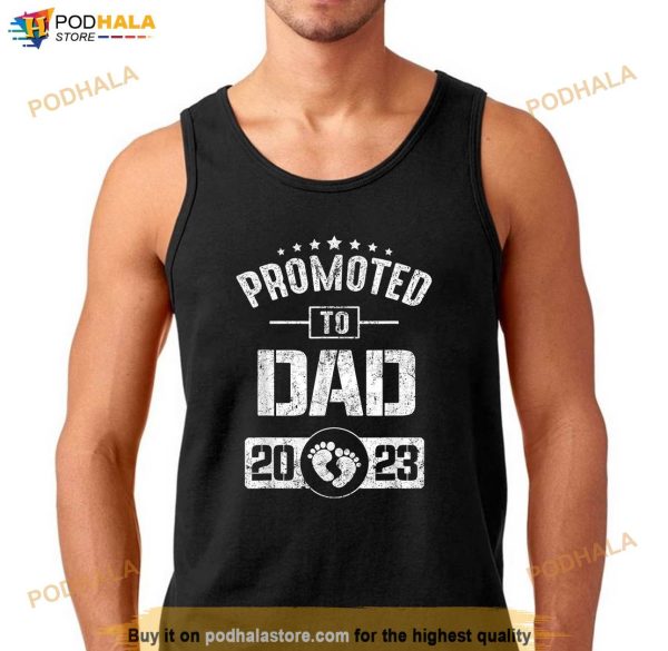 Mens Soon To Be Dad est2023 Fathers Day First Time Dad Shirt