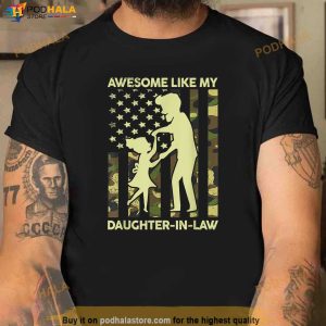 Mens Stepdad Fathers Day Gift Awesome Like My Daughter In Law Shirt 2