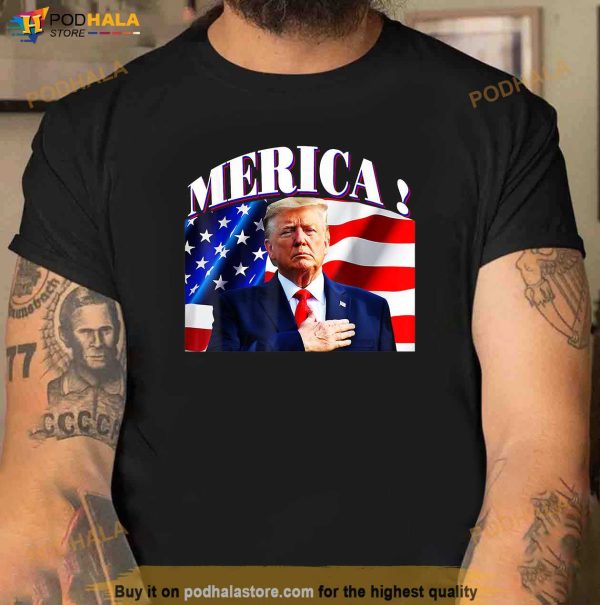 Merica Donald Trump Candidate Presidents Day T-Shirt