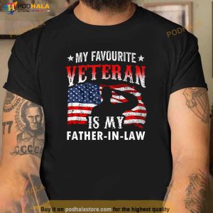 My Favorite Veteran Is My Fatherinlaw Family Veterans Day Shirt 2