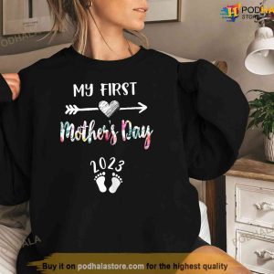 My First Mothers Day Pregnancy Announcement Mom To Be 2023 Shirt 2
