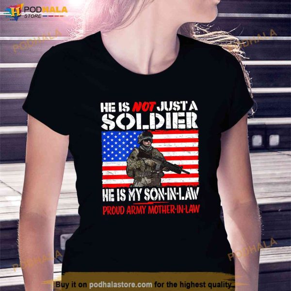 My Son In Law Is A Soldier Proud Army Mother In Law Shirt, Mothers Day Gift