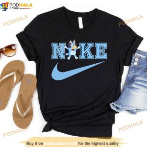 Nike Bluey Dog Cartoon Shirt, Bluey Family Matching T-Shirt Merch