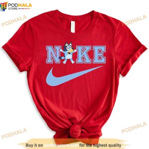 Nike Bluey Dog Cartoon Shirt Bluey Family Matching Tshirt Merch