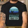 Ofishally Retired Fishing Retro Retirement Dad Men Gift Shirt