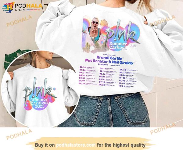 P!nk Summer Carnival Tour 2023 2 sides Shirt, Summer Carnival Tour Hoodie
