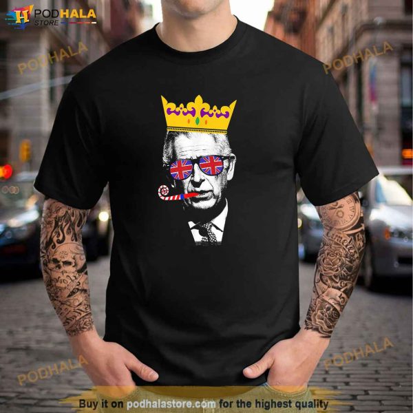 Party King Funny Coronation King Charles Union Jack Crown Shirt