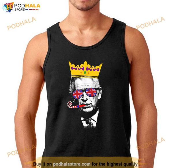Party King Funny Coronation King Charles Union Jack Crown Shirt