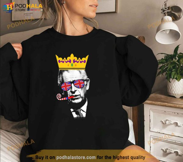 Party King Funny Coronation King Charles Union Jack Crown Shirt