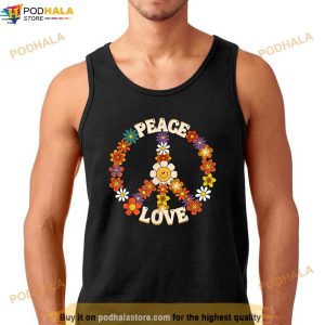 Peace Sign Shirts Coloured For Women Men 60s 70s Outfits Shirt