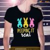 Peepin It Real Easter Bunnies Cool Boys Girls Kids Shirt