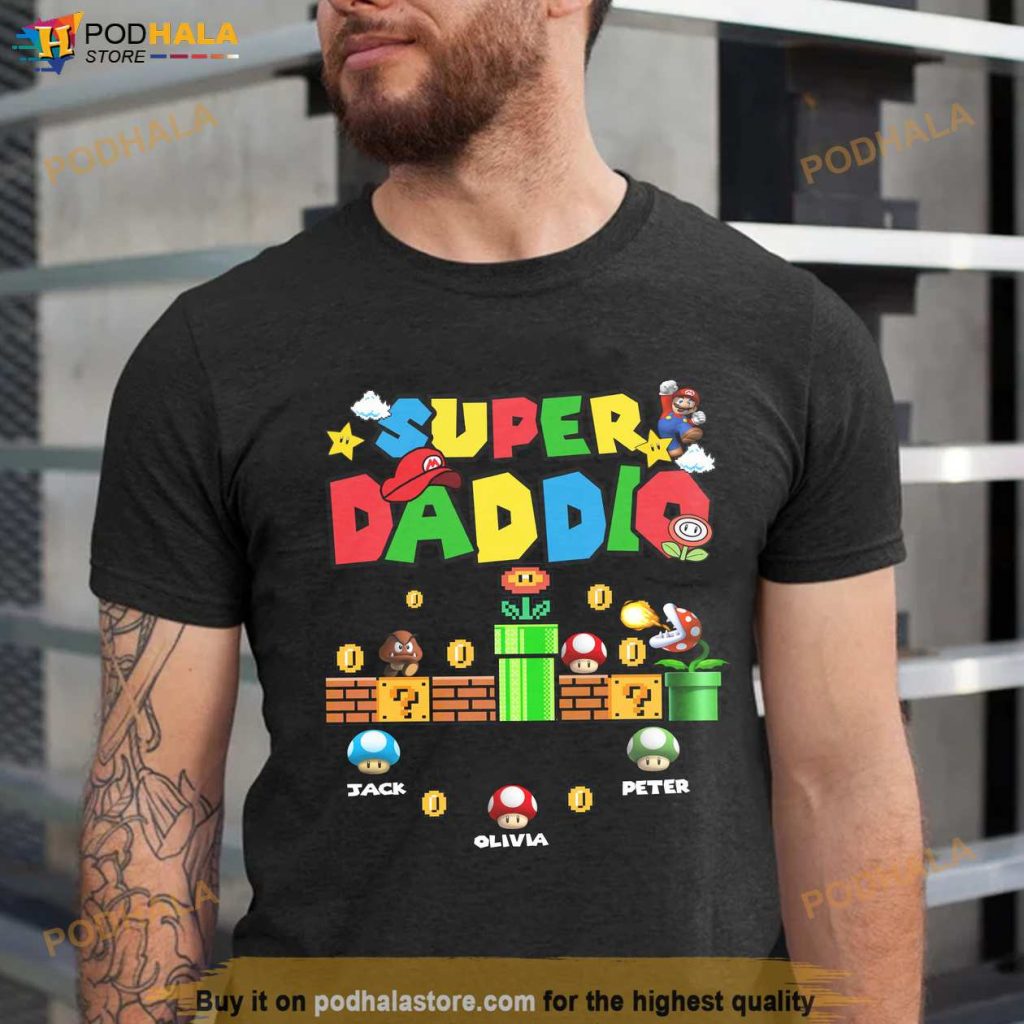 Personalization Super Daddio Shirt Matching Super Daddio Fathers Day