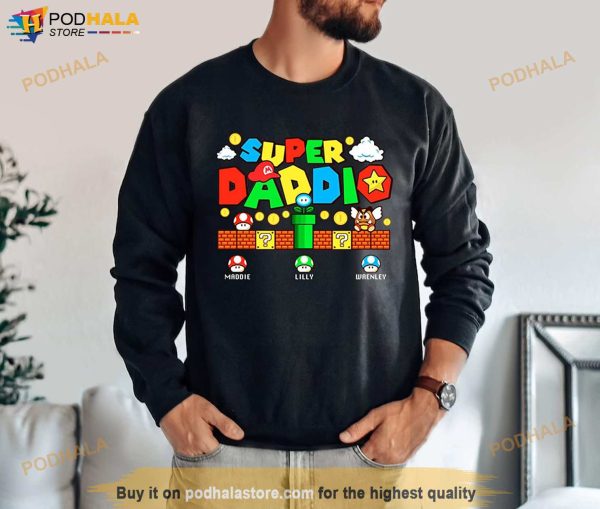 Personalization Super Daddio Sweatshirt, New Dad Shirt, Father’s Day Gift