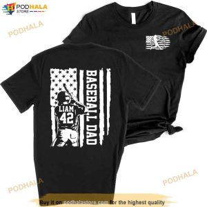 Personalized Baseball Dad Tee Custom Name And Number Baseball Dad For Men