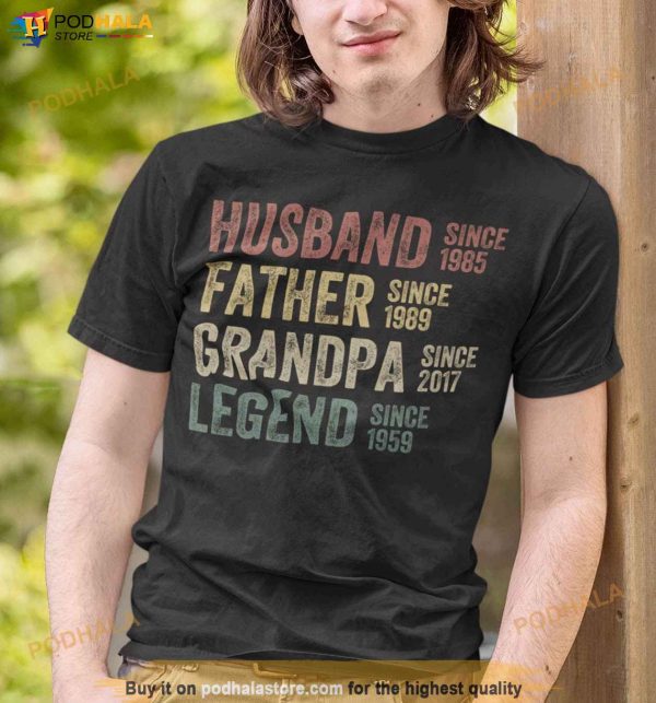 Personalized Dad Grandpa Shirt, Husband Father Grandpa Legend Fathers Day Gift
