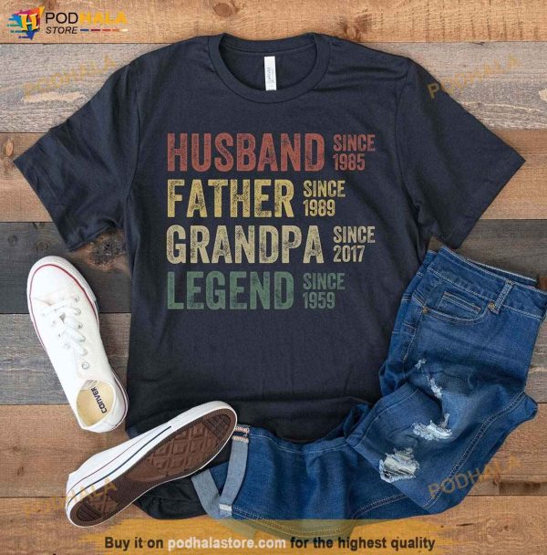 Personalized Dad Grandpa Shirt, Husband Father Grandpa Legend Fathers Day Gift