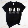 Personalized Dad Shirt With Kids Names and Est Years, Custom Father's Day Gifts