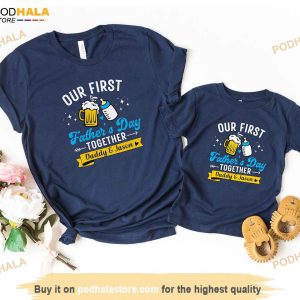 Personalized Daddy and Baby 1st Father's Day Matching Shirt, Fathers Day Gift