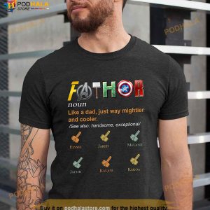 Personalized Fathor Marvel Thor Fathers Day Shirt, Custom with Name Kids