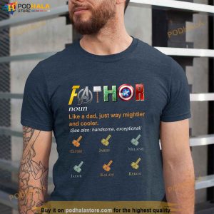 Personalized Fathor Marvel Thor Fathers Day Tshirt Custom With Name Kids