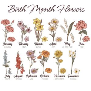 Personalized Grandmas Garden Birth Month Shirt Custom Birth Month Flower 1