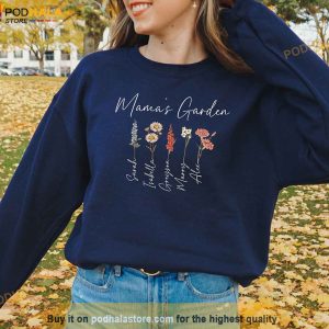 Personalized Name Mama's Garden Shirt, Custom Flower Shirt, Mother Day Gift
