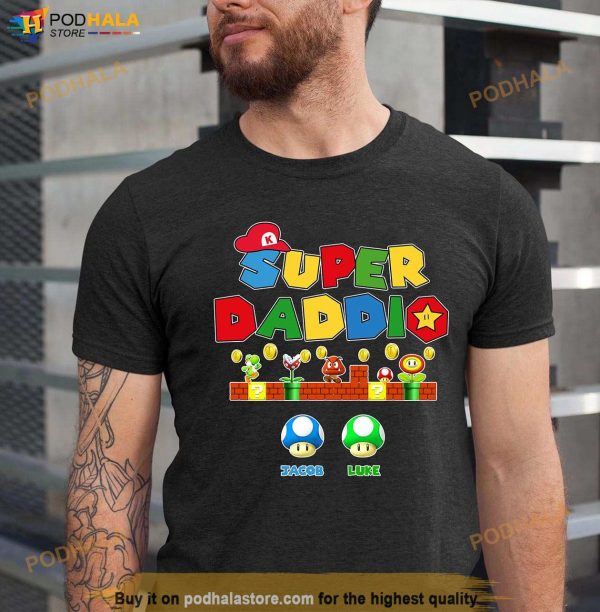 Personalized Super Daddio Shirt, Cute Dad Shirt, Fathers Day Gift