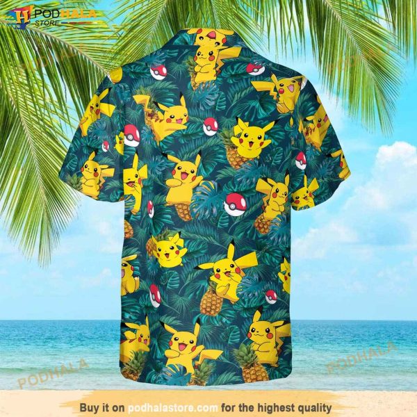 Pokemon Hawaiian Shirt, Button Up Shirt, Aloha Shirt, Hawaiian Shirt