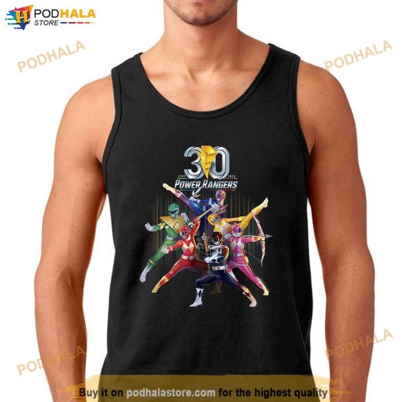 Power Rangers 30th Anniversary Mighty Morphin Vintage Poster Shirt
