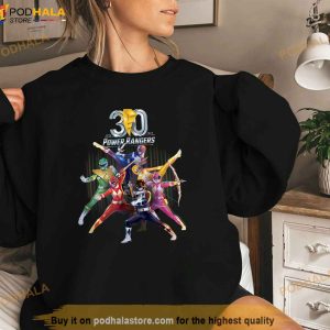 Power Rangers 30th Anniversary Mighty Morphin Vintage Poster Shirt 3