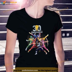 Power Rangers 30th Anniversary Mighty Morphin Vintage Poster Shirt 4