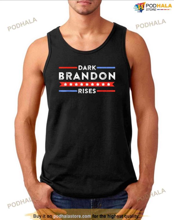 Pro Biden Dark Brandon Rises Dark Brandon Is Rising USA Flag Shirt