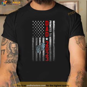 Promoted To Dad 2023 First Time Fathers Day New Daddy Shirt 2