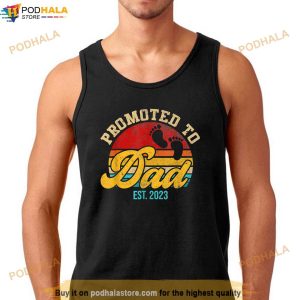 Promoted To Dad Est 2023 Shirt Fathers Day New Dad Gift Shirt 2