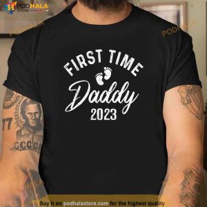 Promoted To Daddy Est 2023 First Time Dad Fathers Day Shirt