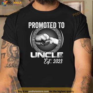 Promoted to Uncle 2023 First Time Fathers Day New Uncle Shirt