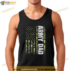 Proud Army Dad United States Usa Flag Gift For Fathers Day Shirt 2
