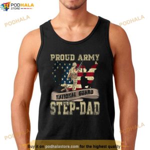 Proud Army National Guard Stepdad Shirt Veterans Day Shirt Bonus Dad Gifts 2