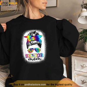 Proud Senior Mom 2023 Graduate Senior 23 Tie Dye Graduation Shirt