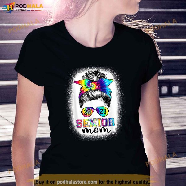 Proud Senior Mom 2023 Graduate Senior 23 Tie Dye Graduation Shirt