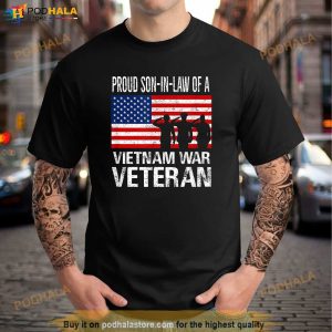 Proud Son In Law Vietnam War Veteran Matching Father in Law Shirt