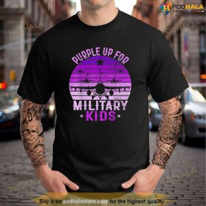 Purple Up For Military Kids Military Child Month 2023 Kids Shirt